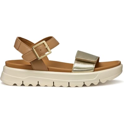 GEOX XAND 2.1S DAMES Sandalen - LICHT GOUD/BEIGE - Maat 41