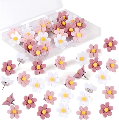 50 stuks pinnen, spelden voor penselen, pinnen, wandnaalden, kwast, stimuluspen, 3 kleuren, bloemen voor penselen