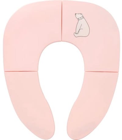 Opvouwbaar Reispotje voor Peuters - Antislip Toiletbrillen met Zuignappen en Gratis Reistas - Roze