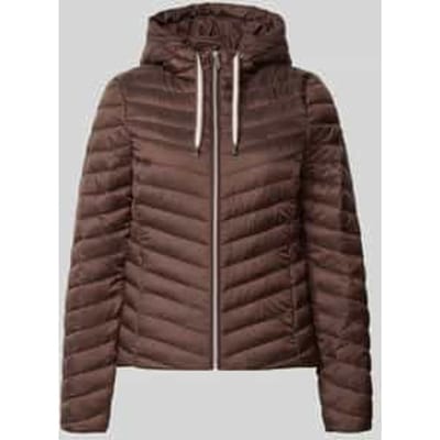 Regular fit gewatteerd jack met capuchonkraag