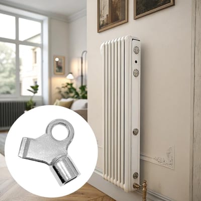 Radiator Ontluchtingssleutel - Ontluchtingsventielsleutel - Radiator Ontluchten - Duurzaam Metaal - 5mm Vierkant - Zilver