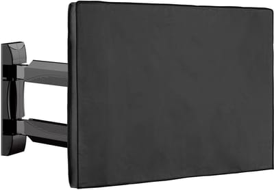 kwmobile 75" TV TV hoes voor buiten - Beschermhoes voor televisiescherm tegen stof en zon, zwart