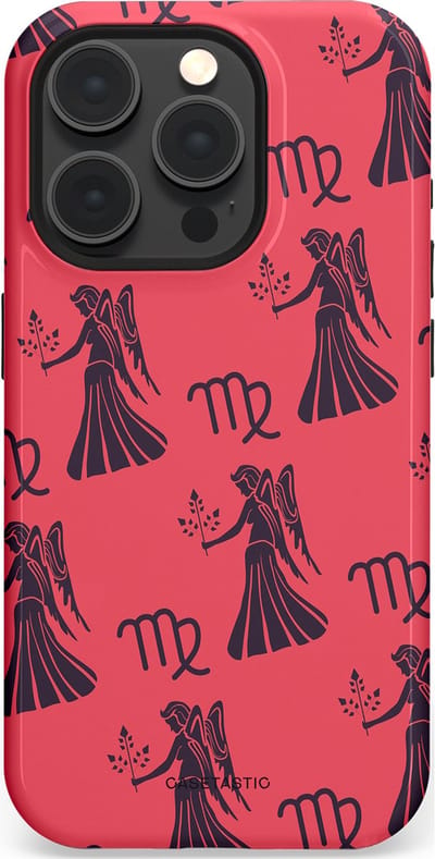 Casetastic Hoesje Geschikt voor Apple iPhone 15 Pro Magsafe - Stijlvolle Beschermende Duo-layer Case - Zodiak maagd