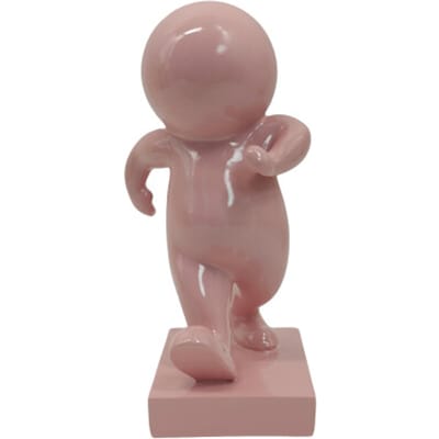 Present Time Ornament Amigo Walking Medium - Zachtroze - 10.5x9.8x20cm - Modern - Kunststof