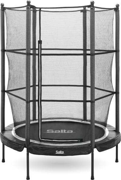 Salta Junior - ø 140 cm - Elastieken veren en veiligheidsnet - Ronde mini/kleine trampoline voor binnen en buiten - Kinder trampoline - Zwart
