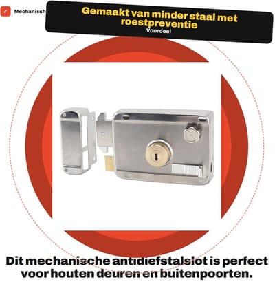 Dailygoods - Mechanisch Antidiefstalslot voor Buitenpoorten