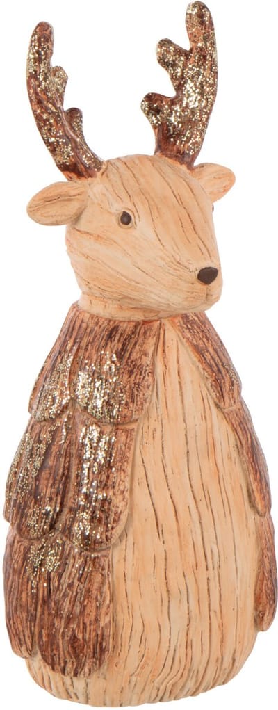 J-Line figuur Rendier - namaakhout - polyresin - camel - large
