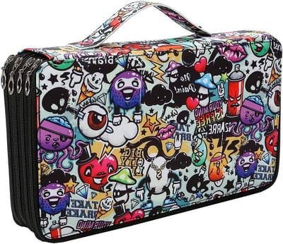 Potlood Etui Organizer - Potlood Houder - Kleurpotloden Opbergen - 300 Potloodsleuven - 4 Lagen - Zee
