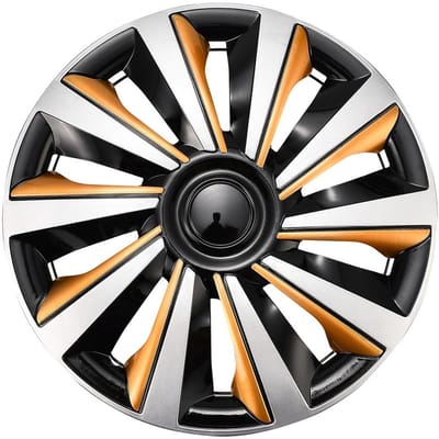 JHUBERS- Wieldoppen Set van 4 - 13-16 inch - Goud/Zilver/Zwart Glanzend - Geschikt voor Stalen Velgen - Hoogwaardig PP-Kunststof - Modieuze Accessoires - Velgdeksels
