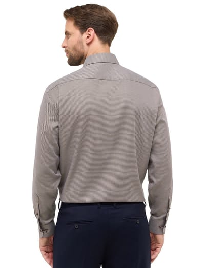 business overhemd Eterna Comfort Fit bruin