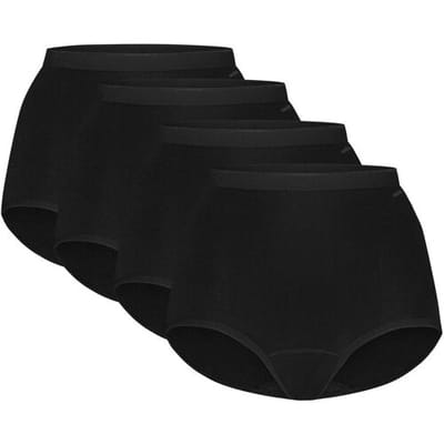 ten Cate Dames High waist – Ondergoed voor dames – Maat M – 4-PACK – Zwart – Comfortabel Katoen Ondergoed – Ademend & Zacht – Voordeelverpakking