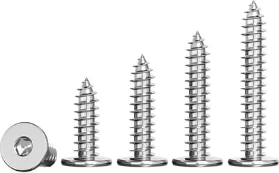 20 Stuks Dunne Zelftappende Zeskant Schroeven RVS 304 Platte Kop voor Hout en Meubels M6 x 16 mm