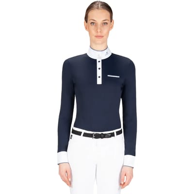 Dames wedstrijdpolo met lange mouwen Equiline Gracielle