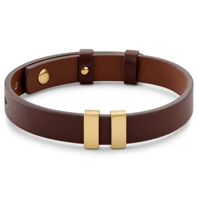 Lucleon - Heren - Leer Armband - Bruin