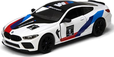 BMW M8 Competition Coupé (Wit) (12 cm) 1/36 Kinsmart {Modelauto - Schaalmodel - Miniatuurauto}