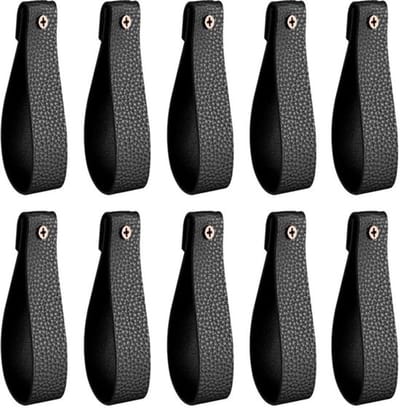 Dailygoods- Muurhaken 10 Stuks - PU Lederen Ophanghaken - Eenvoudige Installatie - Hoge Draagkracht tot 10 kg - Geschikt voor Diverse Ruimtes - Wandhaken