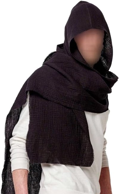 Hooded Scarf en Neckerchief voor Dames en Heren, 2-in-1 Pullover en Sjaal, Ideaal voor Herfst en Renaissance Evenementen