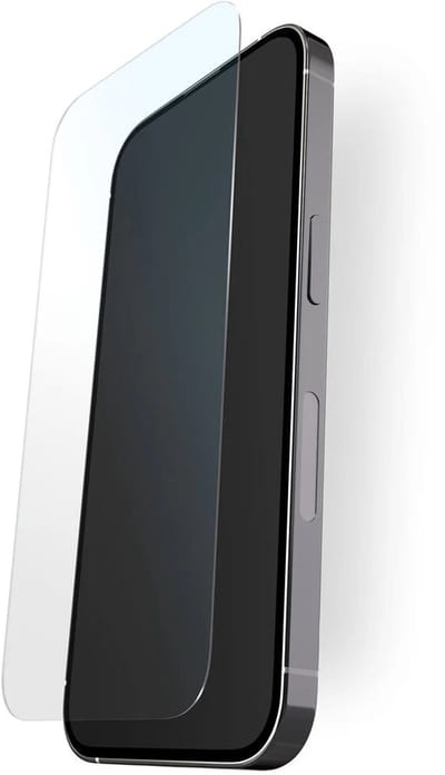 BodyGuardz Apex Blue light iPhone 16 Pro – Blokkeert tot 64% Blauwe Licht – Superieure Optische Helderheid – Gemaakt met Keramisch Glas voor Extreme Sterkte - Transparant
