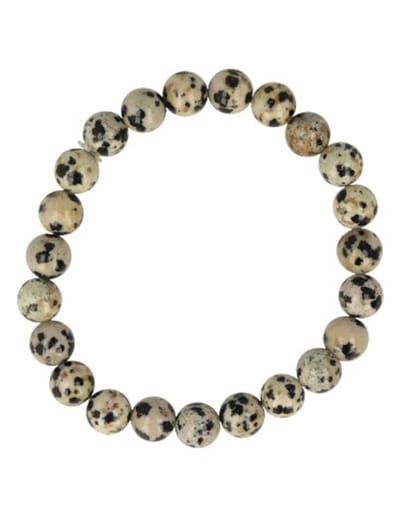 Jaspis dalmatiër kralenarmband 8 mm