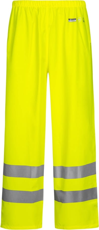 Fluor geel Hi-Vis regenbroek van Lyngsøe Rainwear 4XL