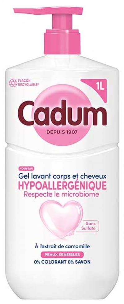 Cadum Hypoallergene Wasgel Lichaam en Haar Kamille 1 L