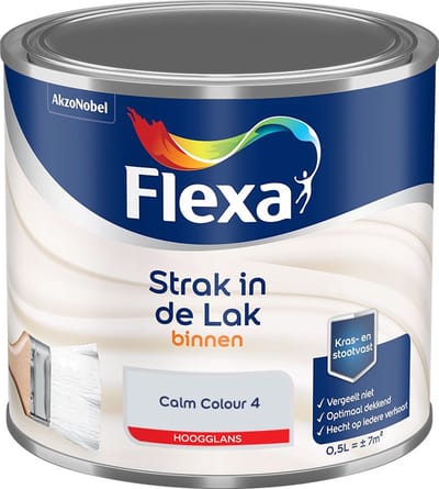 Flexa - Strak In De Lak Binnenlak Hoogglans - Calm Colour 4 - Mengverf - 500 Ml