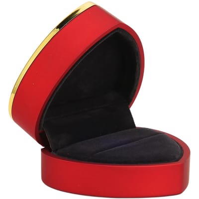 Hartvormig Ringdoosje Elegant Stijlvol Sieradendisplay Geschenkdoos met LED-licht voor Verloving rood