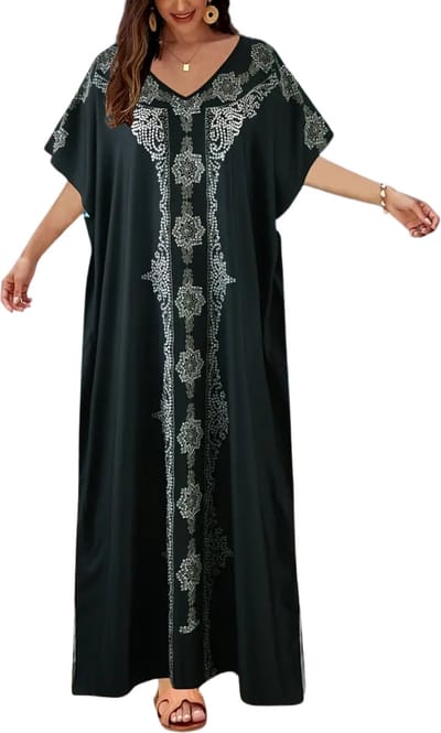 Nivard Islamitische Kleding - Djellaba Dames - Moslim Kleding - Arabisch Dames Kaftan - Alhamdulillah - Zwart