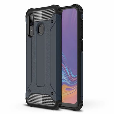 Ntech Hoesje Geschikt Voor Samsung Galaxy A30 Hybrid Armor Hoesje - Blauw