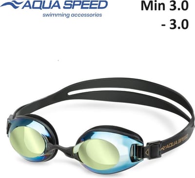LUMINA Zwembril met min sterkte - Spiegelende glazen sterkte - min 3.0
