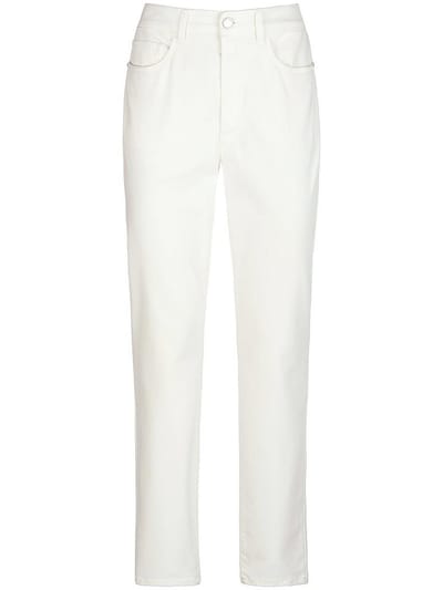 Jeans in superelastische kwaliteit Van Uta Raasch wit
