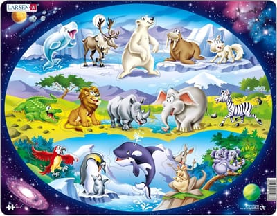 Frame Puzzel - Legpuzzel Dieren - Educatief Spel - Stukjes Blijven Zitten - 36.5 x 28.5 cm
