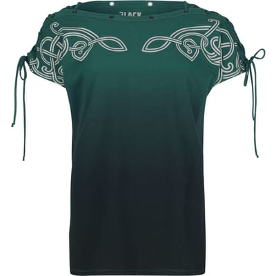 Black Premium by EMP T-shirt - Celtic fine lines - S tot XXL - voor Vrouwen - groen