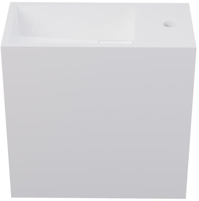 Vente-unique Wastafel van solid surface met nis - Wit - 40 cm - PUMORI