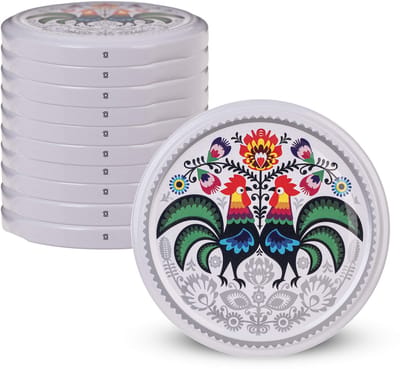 KADAX Schroefdeksel met diameter van 82 mm, metalen twist-off-deksel, reservedeksel voor inmaakpotten en weckpotten, deksel met 6 inkepingen (hanen, 10 stuks)