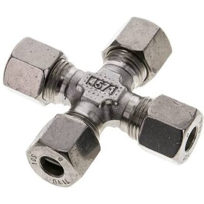 10S RVS Kruissok Snijring 630 Bar DIN 2353 - FL4X-C-S-10-S