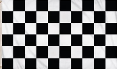 Henbrandt Finish vlag - zwart/wit geblokt - Racing thema - 90x150 cm