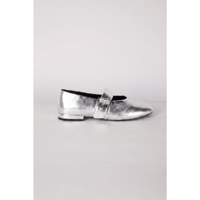 & Other Stories Alessa Cross Strap Ballerina Silver Maat: 37 | Pumps Outlet | Dames | Zilver