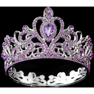 Couronne Ronde Baroque Couronne de Mariée Diadème Couronne d'Anniversaire de Princesse Accessoires de Cheveux Robe de Mariage Scène Couronne Complète Couronne white