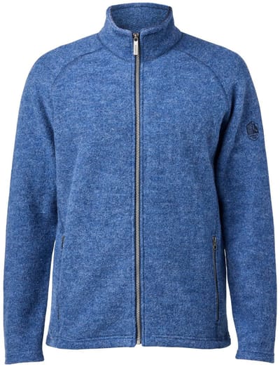 Ivanhoe vest Danny Full Zip voor heren van viltwol - Denim - Blauw