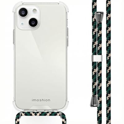 imoshion Hoesje - Geschikt voor Apple iPhone 13 - Backcover met koord - Green Multi Color