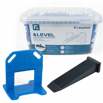 Ranplast Tegel Leveling Systeem 1,5 mm: 500 clips + 100 pruiken