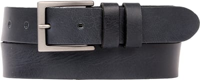 Petrol Industries Riem Heren - Broekriem - Met Riemlus - Leer - Blauw - 85 cm - S