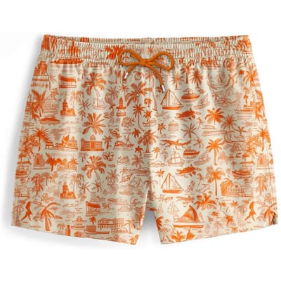 "Palm Tree Orange" Zwemshorts