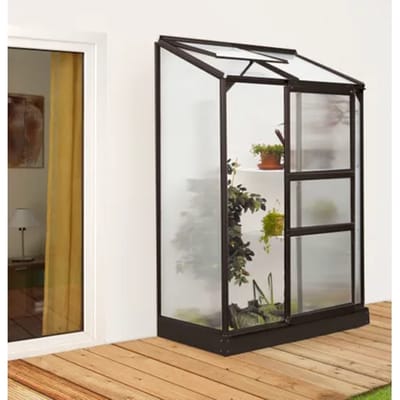Vitavia Tuinkas Ida 900 - Polycarbonaat 4mm - Zwart - 131x69x182cm