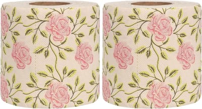 Rozen Toiletpapier - Decoratief Papier - Badkamer Decoratie - Rozenprint Ontwerp - 2 Rollen - Geassorteerd