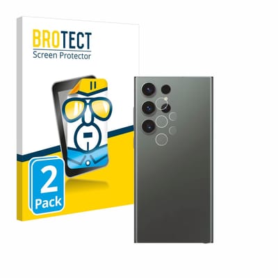 BROTECT - Screenprotector voor Samsung Galaxy S23 Ultra Enterprise Edition (ALLEEN Camera Lens) - Folie Beschermfolie transparant 2 Stuks
