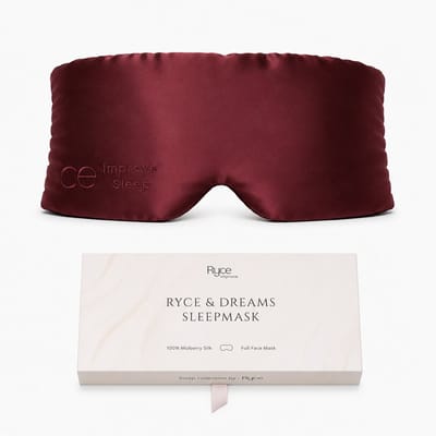 Ryce® Zijden Slaapmasker - Oogmasker - Vrouwen & Mannen - Full Cover - Cadeau - Rood