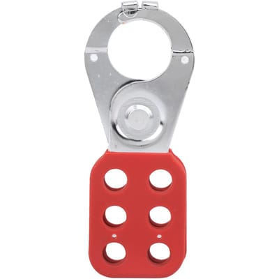 Lockout Hasp Staal Veiligheid Kniplock 6 Gaten Stalen Rij Meervoudig Beheer Nylon PA gray