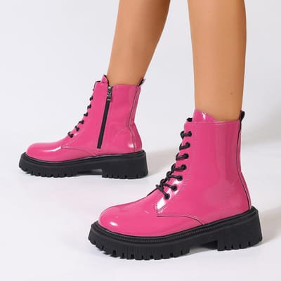 Modieuze Nieuwe Comfortabele Dikkere Zool Slijtvaste Dameslaarzen Sexy en Elegant in de Winter Effen Kleur Casual Korte Laarsjes 35 pink